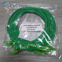OEM Accept, 100 PCS Green Color SC/APC-SC/APC SM G657A2 SX Core 1.6mm Cable 3.5 Meter Fiber Optic Patch Cord