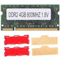4GB DDR2 Laptop Ram+Cooling Vest 800Mhz PC2 6400 SODIMM 2RX8 200 Pins for AMD Laptop Memory Ram