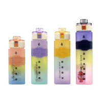 Plastic Water Bottle Large Capacity Gym Camping Leak-Proof Cup Drinking Cup Straw Water Bottle Sports Water Bottle Water Cup