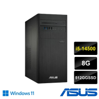 【ASUS 華碩】i5十核心電腦(i5-14500/8G/512G SSD/W11/H-S500TER-514500009W)