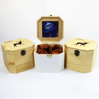 平安夜蘋果禮盒木制質創意北歐送包裝禮物空盒圣誕節裝蘋果的盒子1入