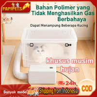 PAPIPETS Pet Drying Box Pengering Bulu Kucing Rambut Kotak Pengering Transparant Hewan Peliharaan Ku