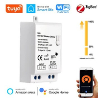 Tuya WiFi Zigbee Dimmer Power Drive AC 100-240V 0/1-10V Smart Dimmers LED Light 220V Controller Voice for Alexa Google Home