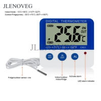 Digital Freezer/Fridge Thermometer with Magnet and Stander Digital Freezer Thermometer with LED Alarm Indicator Max/Min Memory F