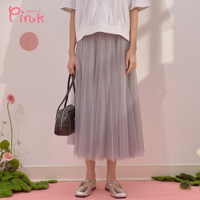Pink*浪漫雙層紗網紗長裙 (2色) Y1606BD