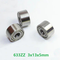 100pcs/lot 633ZZ 633-ZZ 633 ZZ 3*13*5mm 633Z Deep Groove Ball bearing Mini Miniature Ball Bearings 3x13x5mm