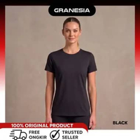H&M Sport Top Women's In DryMove|Kaos Yoga Cewe|Kaos Fitness Wanita M Black