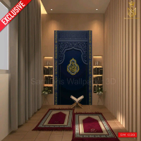 Wallpaper 3D Exclusive Stiker Dinding Mihrab Wallpaper Custom 3D Tembok Mushola SM039 Hiasan Estetik