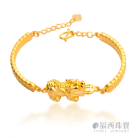 【福西珠寶】黃金手鍊 一排古錢貔貅黃金手環(金重1.93錢正負0.03錢)