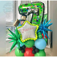36pcs PAKET BALON STAND ROBLOX ORANG ANGKA MINECRAFT 100cm
