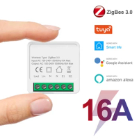 Tuya ZigBee 3.0 Smart Light Switch, Smart Home Automation DIY Module Breaker Support 2 Way Control, Works with Alexa Google Home