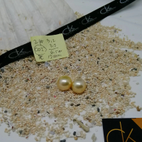 Butiran Mutiara Air Laut ASLI Gold, DC002