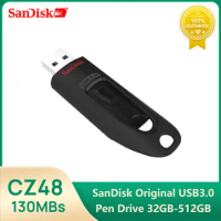 SanDisk CZ48 USB3.1 Pen Drive Retractable 32G 64G 128G 256G 512GB Memory Stick U Disk Flash Drive For Laptop Computer TV Car PC