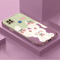 Anak anjing kelinci beruang ceri phone case for Xiaomi Poco C31,cherry pattern,cute,TPU material,che