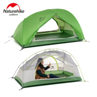 Naturehike New Camp Tent 2 Person Star River Double Layer Hiking Tent Ultralight 20D/210T Outdoor Travel Equipment With Mat