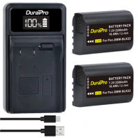 2280mAh DMW-BLK22 Battery and LED Charger for Panasonic LUMIX DC-S5, DC-GH6, DC-S5II, GH5 II