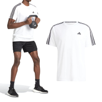 【adidas 愛迪達】Adidas TR-ES MTBR T 男款 白色 訓練 運動 排汗 吸濕 LOGO 舒適 短袖 IB8151