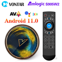 VONTAR X2 Smart TV  Android 11 Amlogic S905W2 with 2GB 16GB Support 4K 60fps AV1 2.4&amp;5G Wifi BT4.0 Media Player 4GB 32GB 64GB