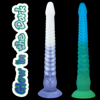 Super Long Tentacle Dildo Monster Anal Dildo, Huge Dildo Dragon Anal Glow in The Dark, Thick Silicone G Spot Dildo for Gay