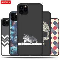 JURCHEN Cartoon Phone Case For iPhone 11 Pro Cover Apple iPhone11 2019 Soft Silicone TPU Back Cover For iPhone 11Pro Max Cases