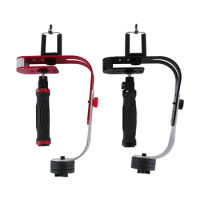 Black Red Handheld Video Stabilizer Camera Steadicam Stabilizer for Canon Nikon Sony Gopro Hero Phone DSLR DV With Phone holder
