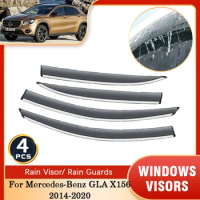 For Mercedes-Benz GLA X156 200 180 220 2014~2020 Sun Rain Deflector Awning Vent Smoke Guard Window Visor Protector Accessories