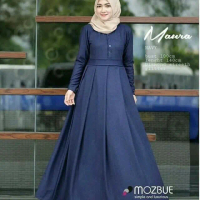 GAMIS MAXI DRESS PANJANG BIRU NAVY/ MERAH MAROON MAURA RANTO