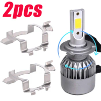 2Pcs Headlight Base Holder Adapter Vehicle Socket Retainer for H7 LED Headlight Bulb Headlamp Deck Light Holders Accessories