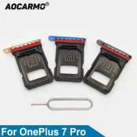 Aocarmo Nano Sim Card Holder Tray Slot For OnePlus 7 Pro Replacement Part 7Pro Single Dual