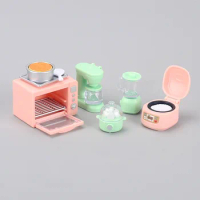 1set 1:12 Dollhouse Rice Cooker Oven Juicer Egg Steamer Miniature Play House Mini Model Small Ornament Toy Home Decor Decoration
