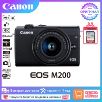 Canon EOS M200 Mirrorless Digital Camera Original 4K APS-C Professional Photography With WiFi Transmission EF-M 15-45mm Lens STM