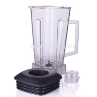 1PCS 2L Square Container Jar Jug Pitcher Cup bottom with serrated smoothies blades lid for commercial Blender spare parts