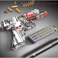 пістолети для мальчика fake Toy Gun pistolas Gel Ball Blaster With Soft Bullets Toys for boys Foam Blaster игрушки для детей