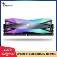 ADATA XPG DDR4 D60G 3200MHz 3600MHz Desktop Memory RAM Memoria Module SDRAMXPM 2.0 8GB 16GB 2PCS U-DIMM Heatsink RGB
