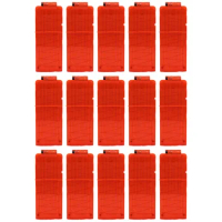 15 pcs/set 12 Reload Clip Magazines Round Darts Replacement Plastic Magazines Toy Gun Soft Bullet Clip Orange For Nerf N-Strike