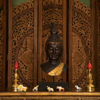異麗泰國工藝品客廳木雕佛祖擺件實木釋迦牟尼佛像禪意裝飾擺設