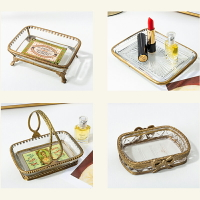 Mia家居北歐式黃銅玻璃皂盒創意高檔香皂托盤皂碟復古首飾盤禮品
