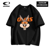 （Hot sale！！）OMOS 260GSM Oversized T-Shirt Rabbit
