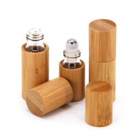 3ml 5ml 10ml Bamboo Wood Bottle Perfume Empty Oil Bottle Stainless Roll On Ball Perfume Aromatherapy Bottle Oil Roller Bottle