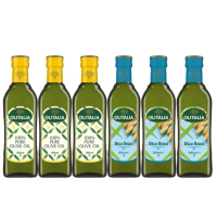 【Olitalia 奧利塔】純橄欖油+玄米油禮盒組(500mlx2瓶x3組)