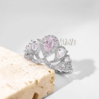 Eclat & Garnet - S925 CROWN D AMORE RING Perhiasan Zircon Premium 925 Sterling Silver Gold Plating A