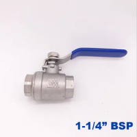 GOGO High quality Type 2PC stainless steel ball valve DN32 Female thread 1 1/4 inch BSP SS304 201 316 2 way Control Ball Valve