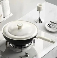 女士輕量鐵鍋炒菜鍋家用無塗層電磁爐燃氣灶專用熟鐵平底唔粘炒鍋