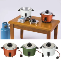 1/12 Scale Miniature Rice Cooker Mini Electrical Appliances Dollhouse Kitchenware Cookware Toys Doll Kitchen Accessories