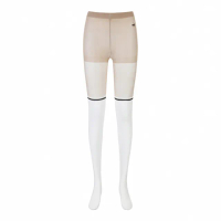 【LE COQ SPORTIF 公雞】高爾夫系列 女款白色簡約百搭柔軟彈性褲襪 QLT0R848