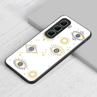 เคสโทรศัพท์, ลาย, ตาสีขาวโบราณ, สำหรับ Infinix Hot 50, Hot 50 Pro, และ Hot 50 Pro Plus, เคสกระจกนิรภ