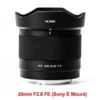 Viltrox 20mm F2.8 FE Lens for Sony E Mount Camera, Full Frame Ultra Wide Angle Auto Focus Lens for Sony A7 A9 Series