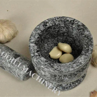 Stone Mortar and Pestle Set Garlic Pugging Pot Herb Mill Crusher Press Masher Grinder Pharmacy Mixing Grinding Bowl