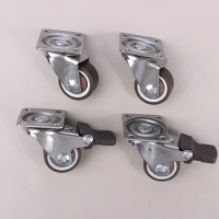 4PCS Furniture Caster 1inches Soft Rubber Universal Wheel Swivel Caster Roller Wheel For Platform Trolley Furniture Hardware New
