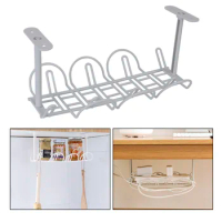 Strong Hanging Adhesive Socket Storage Rack Under Desk Wire Cord Power Strip Organizer Shelf Cable Management Tray